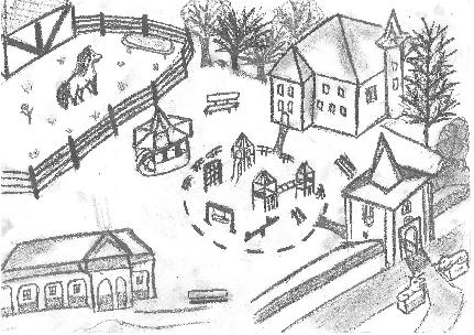 Kornis kastély látványterv (grafika)