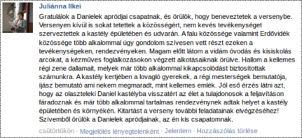 Vélemények az üzenőfalról Vélemények az üzenőfalról